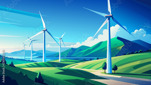 wind turbines in the field