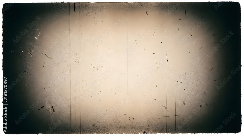 Obraz premium Old vintage film frame texture with dust and scratches isolated on a white background