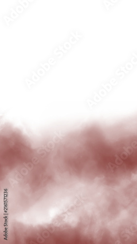 Fotografie Dark red smoky fog overlay gradient, flowing smoke, soft edges, with transparent