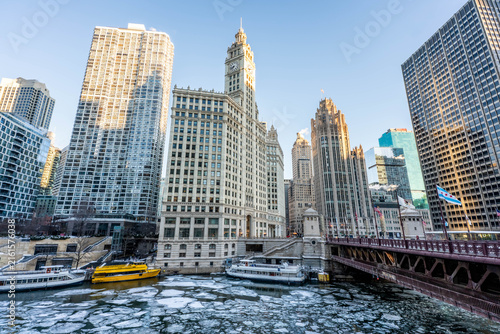 Downton Chicago, Illinois in the Winter 