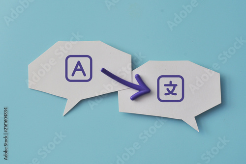 Картината върху платно Language Translation and Communication Concept
