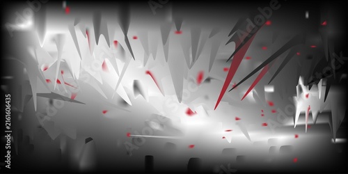 This background features an abstract design blending black, white, and gray with red accents. Sharp shapes and splashes of red create a bold, modern, and dynamic look.