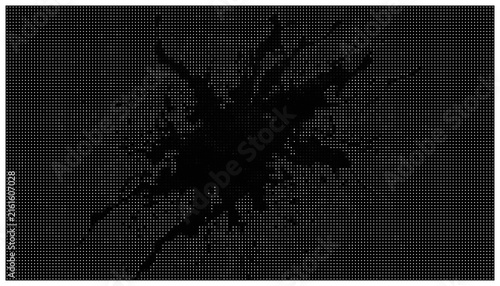 Abstract ink blot design in black for artistic art.