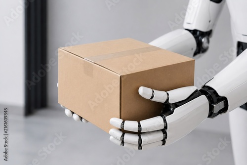 cardboard box on a hand