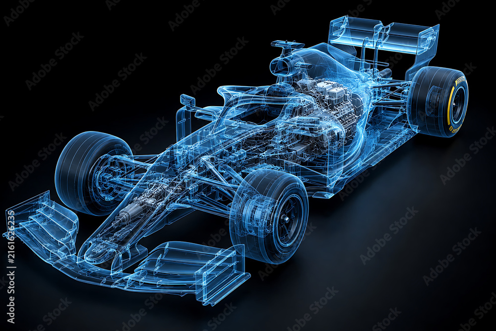 Fototapeta premium F1 Formula Car X-ray
