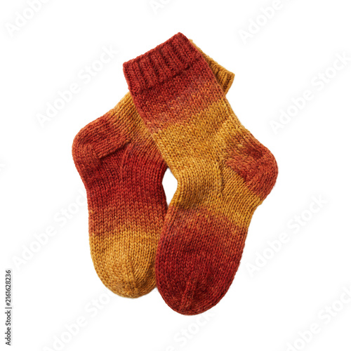 Cozy autumn knitted scarf isolated on transparent background, warm fall fashion accessory