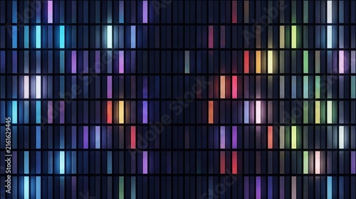 Vibrant multicolor LED light grid background for modern digital displays and futuristic designs