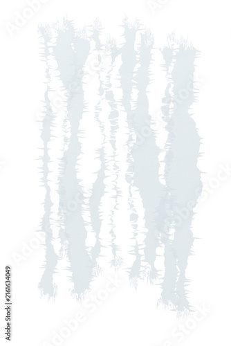 Shredded paper with burnt edge - pastel tape set on transparent background