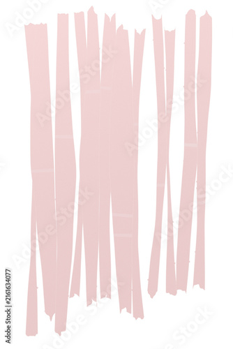 Shredded paper with wavy torn edge - topographic paper layers on transparent background