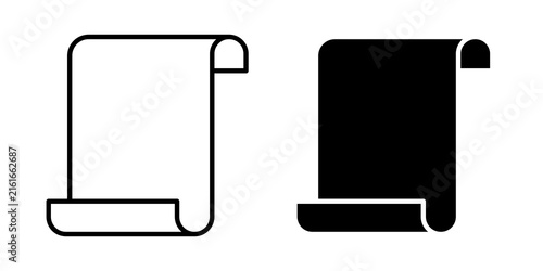 Принти на полотні Scroll icon vector pictograms group
