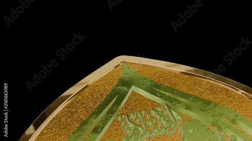 12th Rabi-ul-Awwal, the birthday anniversary of Holy Prophet Muhammad (PBUH)Naqsh-e-3D Nalain-e-Paak of Holy Prophet 4K Transparent 360 Rotation-3D