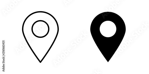 Map pin icon vector pictograms group