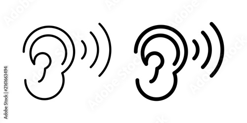 Foto Hearing icon vector pictograms group