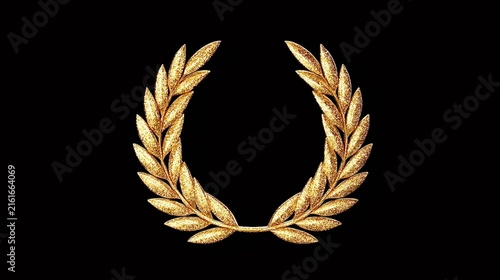 Golden laurel wreath representing victory, success, and achievement