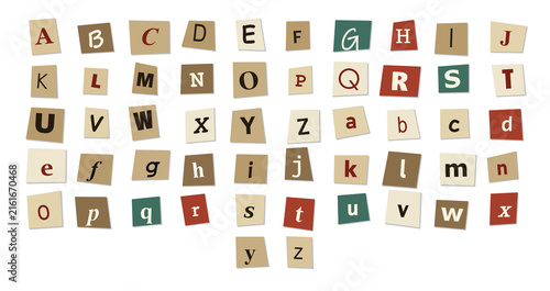 Obraz na płótnie Red, black and white 3 d block letters spelling the english alphabet, uppercase