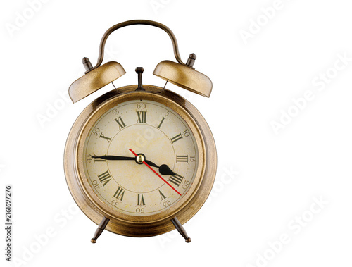 Photography alarm clock, vintage clock with time 03 hours 45 minutes, a