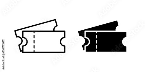 Fotografía Event ticket icon flat clipart series