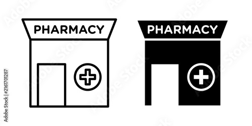 Pharmacy icon flat clipart series