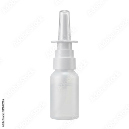 Bild auf Leinwand Plastic nasal spray bottle dispenser on transparent background
