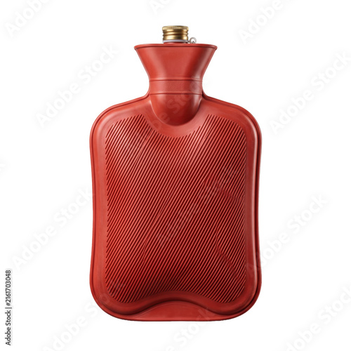 Obraz na plátne Red rubber hot water bottle for pain relief