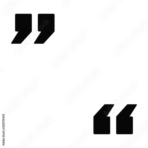 Geometric quote marks with bold contemporary style – A versatile visual accent that adds emphasis and structure to quotations, testimonials, articles, presentations, and other content-focused layouts