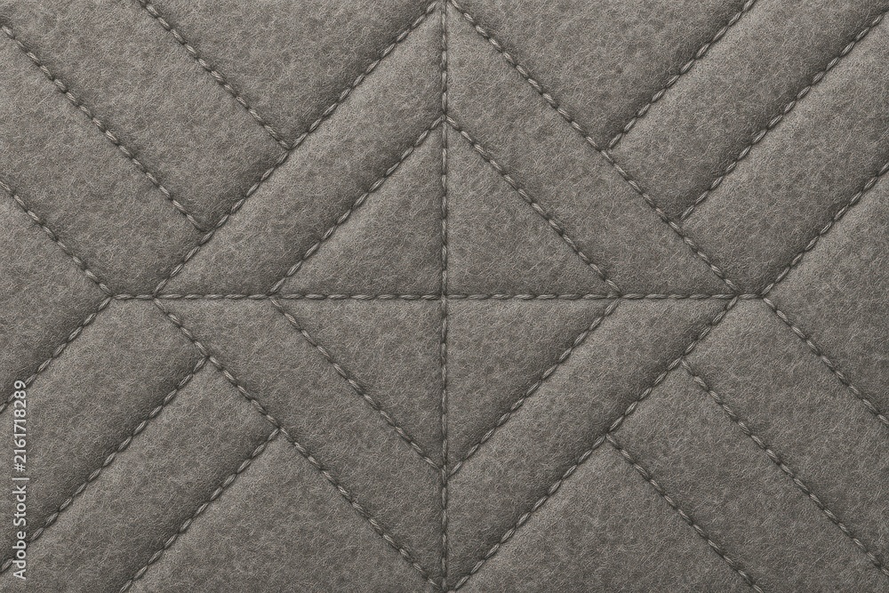 Naklejka premium Sophisticated stitched suede texture with layered geometric diamond design