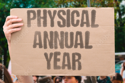 Foto "Physical Annual Year" Checkup postponed almost twelve months