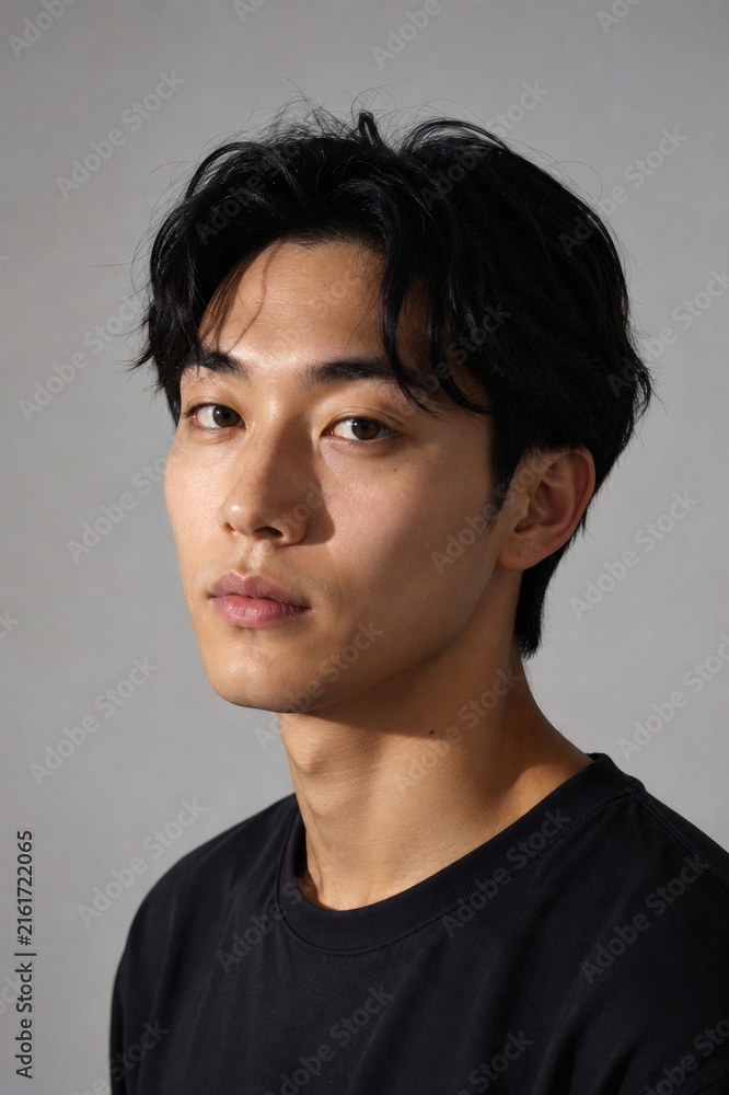 Fototapeta premium studio portrait of a handsome young asian man