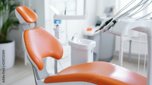 Bright Oral Healthcare Center With Spacious Consultation Area Treatment Room Wide View, modern dental clinic interior, professional dentistry facility, oral healthcare design
