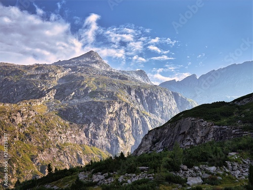 Rocky alpine mountain landscape in Maltatal, Austria