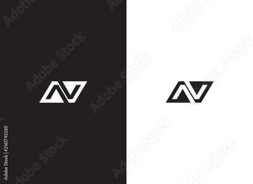 Modern AV Letter Monogram Logo Vector Template