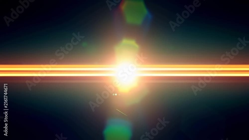 Rainbow Lens Flare with Glowing Light on Dark Background