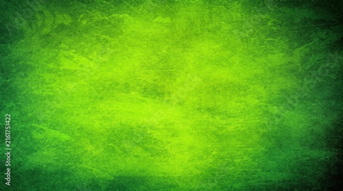 Vibrant Neon Lime Green Abstract Grunge Textured Background with Dark Edges