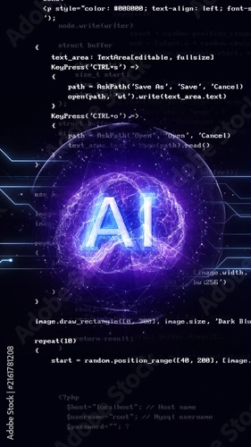 AI Bubble Bursting Explosion Animation, Background, Loop
