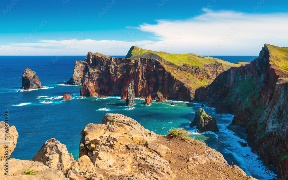 Fototapeta premium Landscape with Ponta de Sao Lourenco, Madeira Island, Portugal