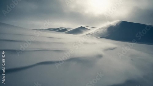 Mysterious fog rolling over calm water, ethereal morning mist creating a serene atmosphere, perfect for dramatic cinematic background footage, suggestive of tranquility and mystery