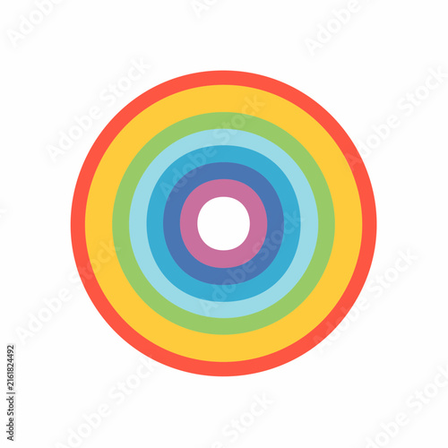 Flat Concentric Circle Vector
