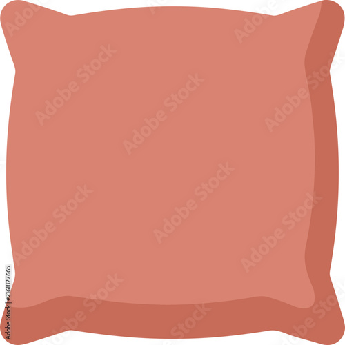 Simple Square Pillow Cushion Isolated Transparent Background
