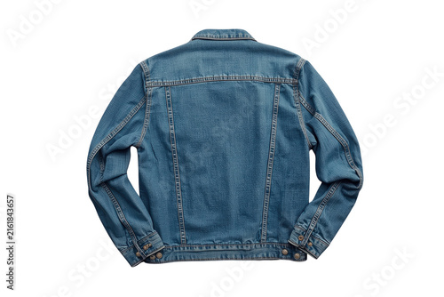 Classic blue denim jacket back view