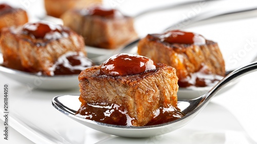 Juicy Grilled Beef Steak Bites with Flavorful Barbecue Sauce for Gourmet Appetizers