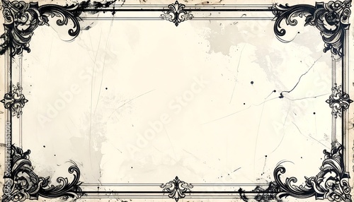 An ornate vintage parchment frame features decorative borders and interface icons.