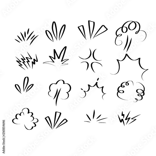 Handdrawn Cartoon Doodle Elements Collection, Playful Sketch Icons and Decorative Graphic Symbols
