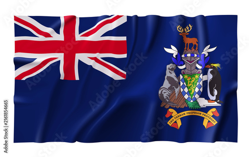Quadro su tela Waving South Georgia Flag