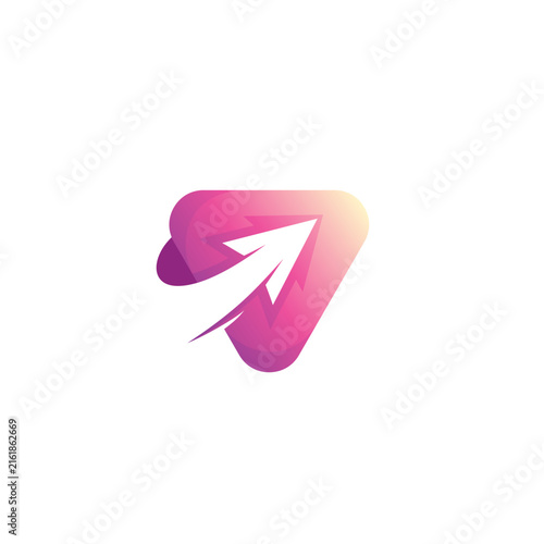 A logo featuring a shield and an arrow embedded in it, representing defense.Simple shield logo and arrow design