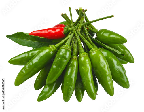 Bird's eye chili isolated on transparent background