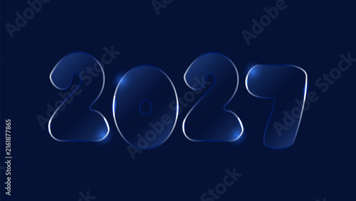 2027 New Year Celebration Modern Graphic Design for banner poster calendar cover and social media. vector illustration.