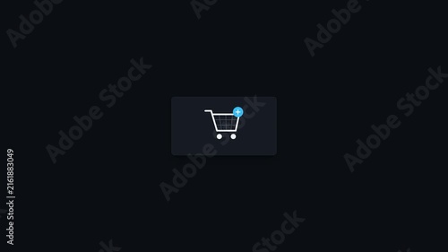 Minimalist Add to Cart Icon on Dark UI Background