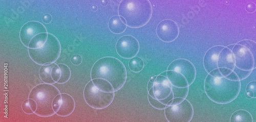 Vibrant multicolor bubble overlay with grainy gradient for creative projects.