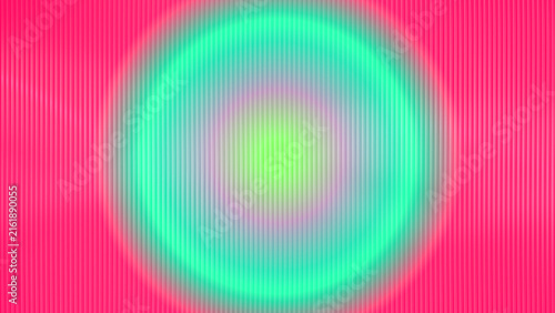 Vibrant gradient circle with vertical lines design for digital media backdrop.