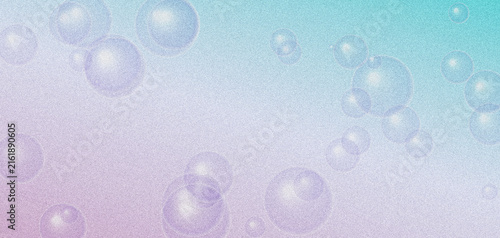 Soft bubbles floating on cyan purple gradient background for modern web wallpaper.